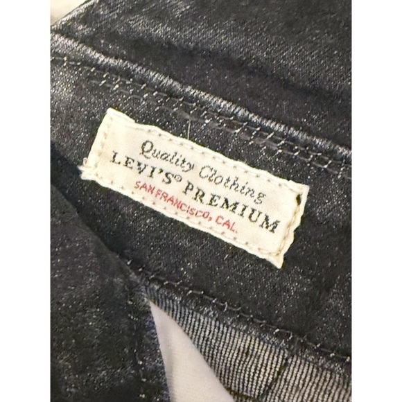 Levi's Dark Wash Skinny Denim Overalls 27 - Picture 8 of 9